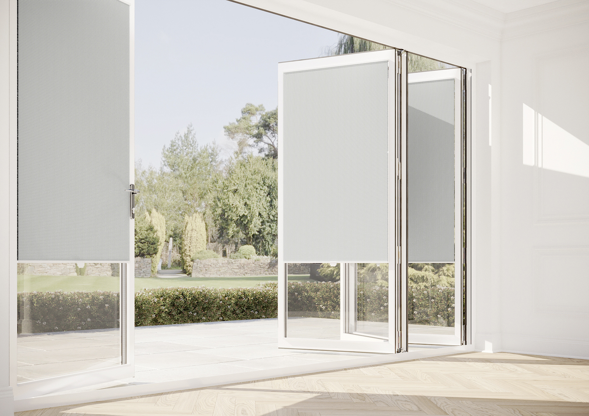 Nocturne (Blackout), Feather Grey - Stick Fit Slim Honeycomb Blind - Image 9